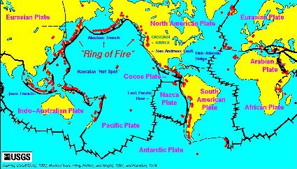 Map of the Ring of Fire