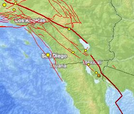 Seismic activity Baja California